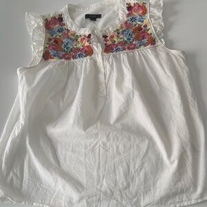 Embroidered White Blouse